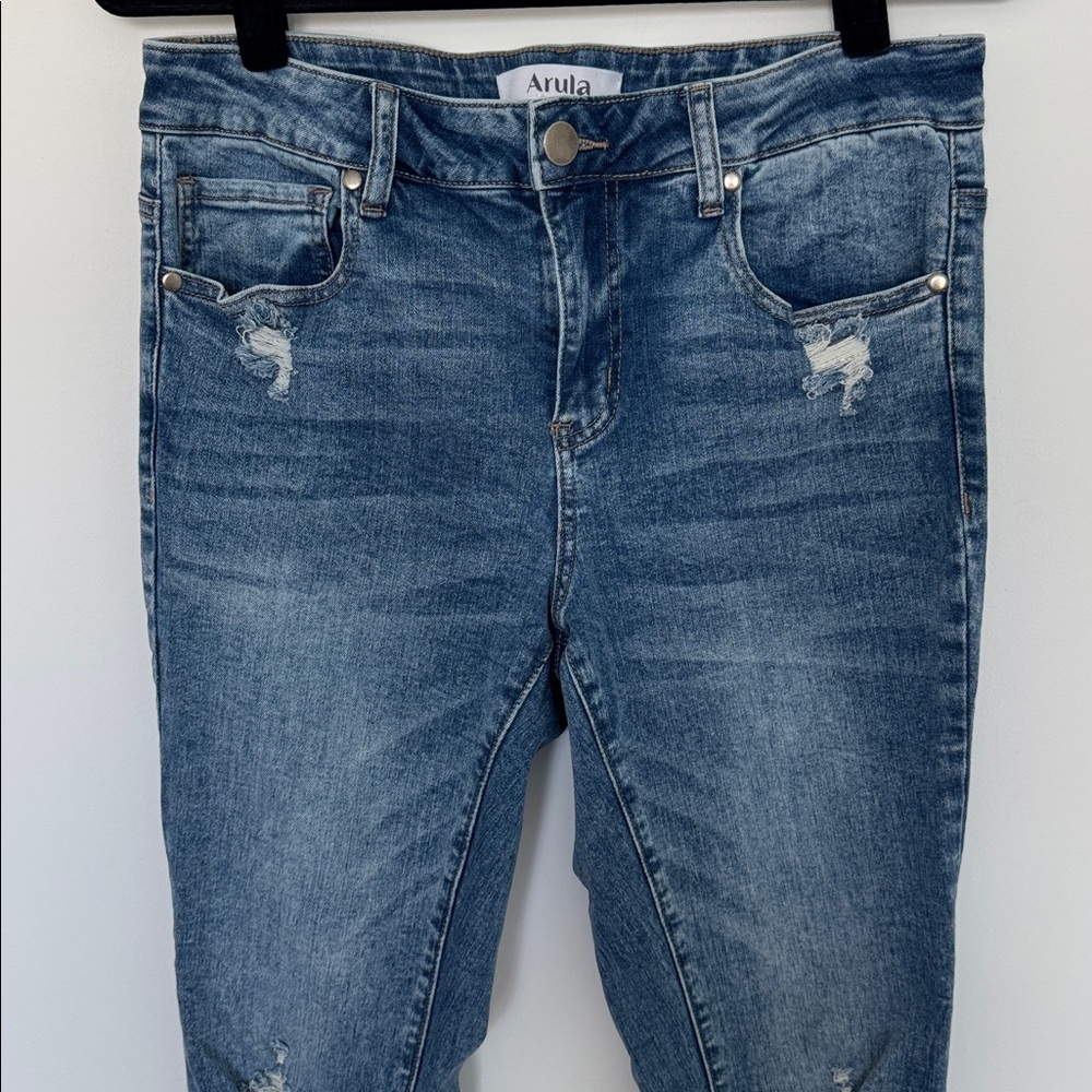 ARULA Distressed Flare Jeans - Size 10 - Picture 2 of 7